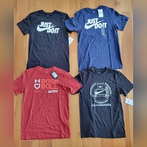 New with tags mens t shirts bundle - new nike size small and under armour medium